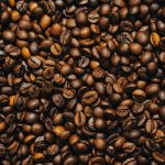 Roasted coffee beans whole