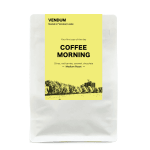 Roasted Coffee 2 Vendum Coffee Morning coffee beans 500g, yellow label – Colombian medium roast with citrus, red berries, caramel, chocolate