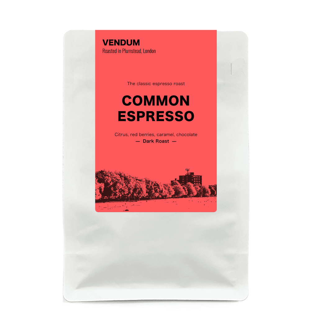 VENDUM Coffee home 14 Vendum Common Espresso coffee beans 500g, red label – Colombian dark roast espresso with citrus, red berries, caramel, chocolate