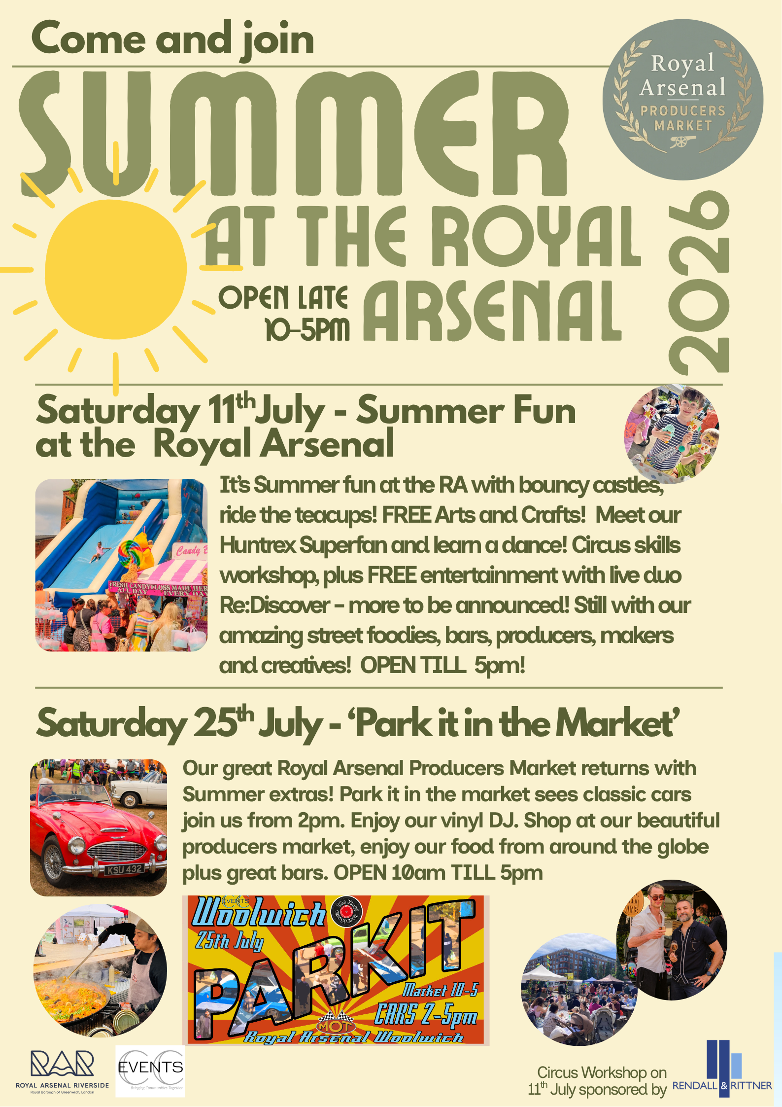 Yellow and Beige Modern Summer Event Poster